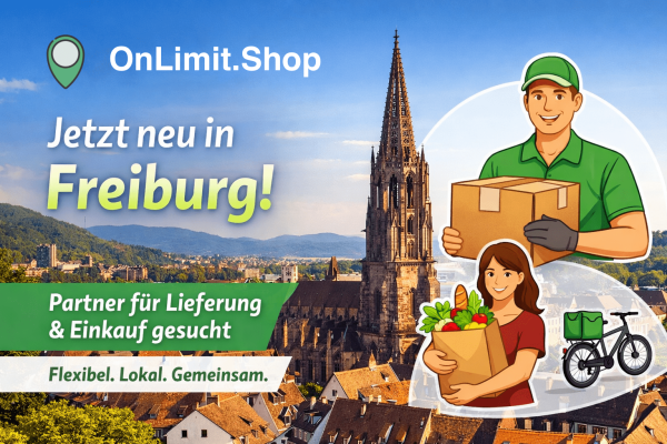 Werde Partner bei OnLimit.Shop Liefer- und Einkaufsservice in Freiburg